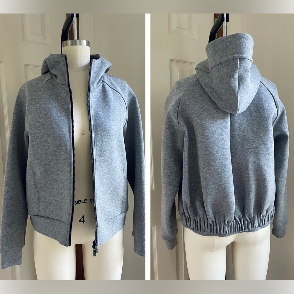 LULULEMON LAB SPACER KNIT GREY HOODIE ZIP JACKET